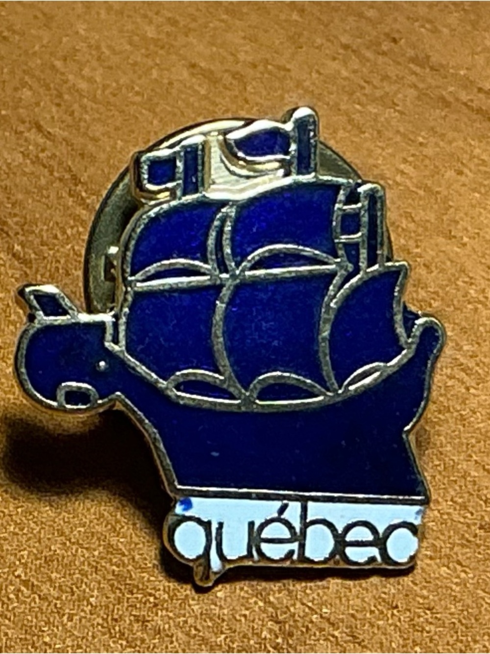 Quebec Tall Ship Enamel Lapel Pin Made in Canada - Nautical Souvenir  Vintage